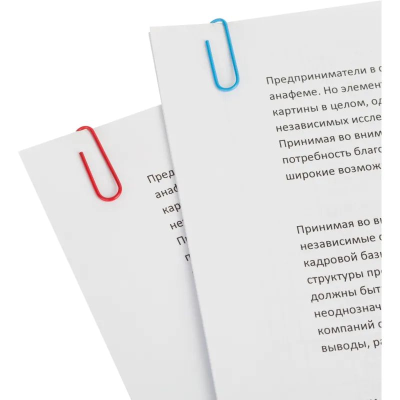 Скрепки Attache с полимерным покрытием,28 мм,разноцветные, 100 шт/уп