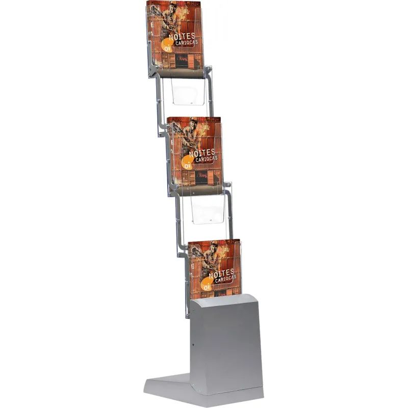 Буклетница Стойка Attache складная для печ. прод., 5 карманов А4, мобильная