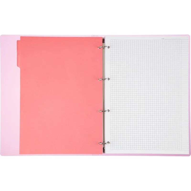 Бизнес-тетрадь Attache Rainbow Style А4 на кольцах, смен.блок, розов