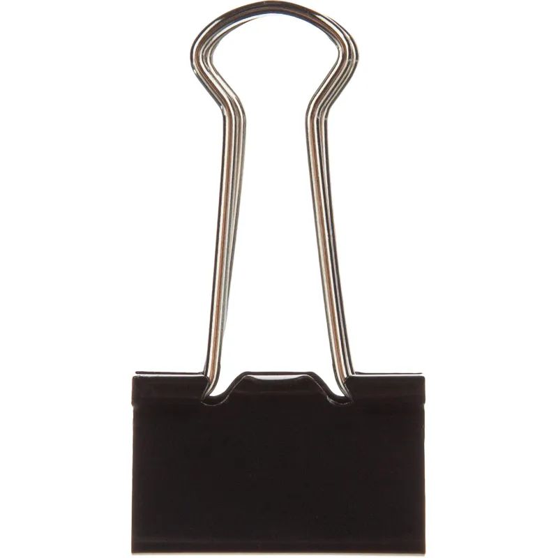 Зажимы для бумаг 25мм 12шт./уп.Комус, в картонной коробке