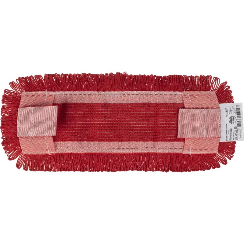 Насадка МОП плоский 40х13см ухо+карман хлопок красный CN3066