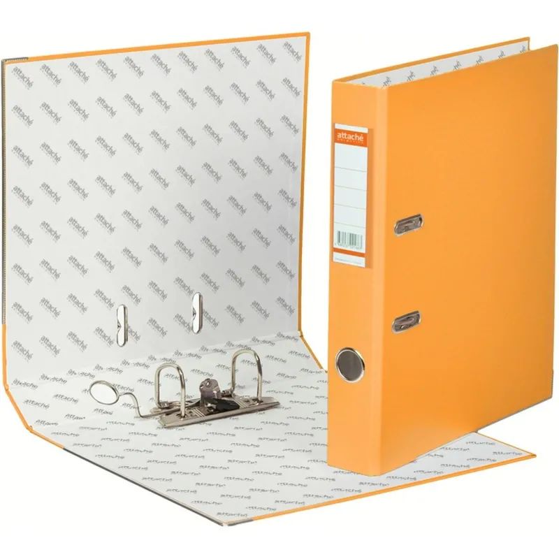 Папка-регистратор ECONOMY PLUS, 50мм,оранж,ПБП1,карм.кор.,мет.уг