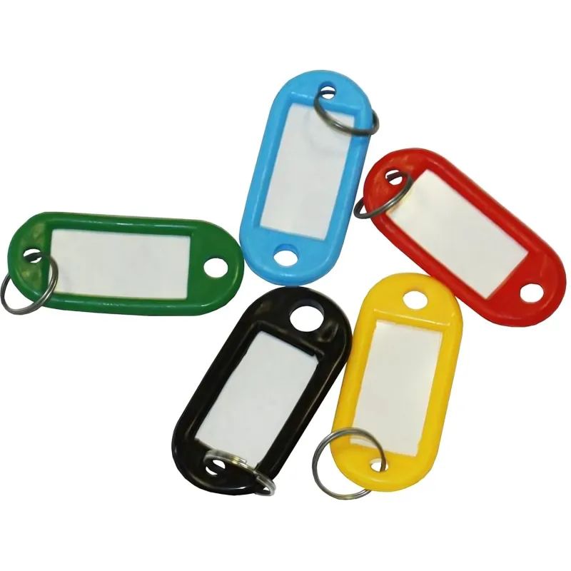 Бирки для ключей 10 шт/уп, ассорти, 5 цветов по 2шт.