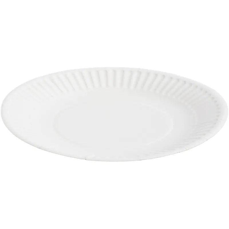 Тарелка одноразовая бум., d 170 мм, белая, КОМУС, 100шт./уп.10уп./кор