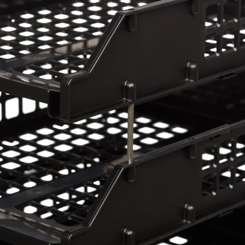 Лоток горизонтальный Стамм STRONG наб. 3 шт.на металл.стержнях черный