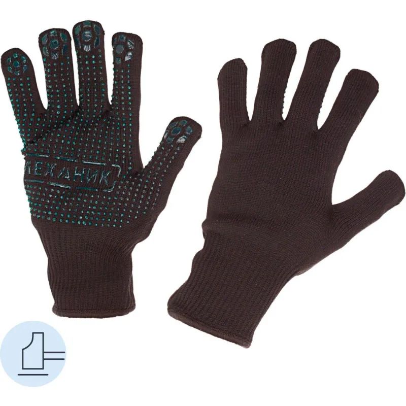 Перчатки защитные трикотажные Manipula МЕХАНИК БЛЭК хлопок/нейлон(TNG-30)р9