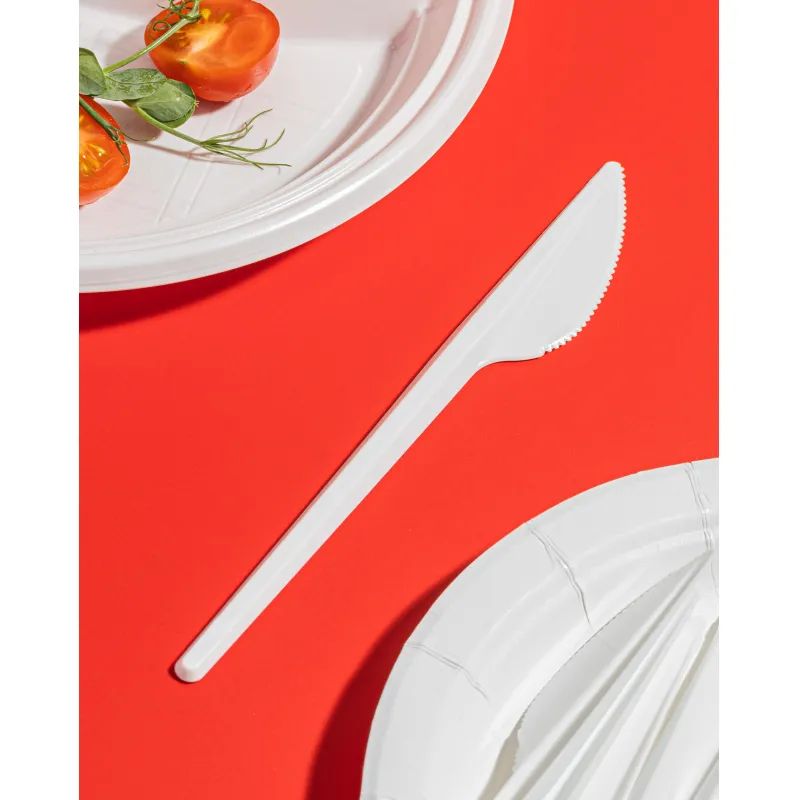 Нож одноразовый 180мм прозрачный, Комус, ПС, 50шт/уп