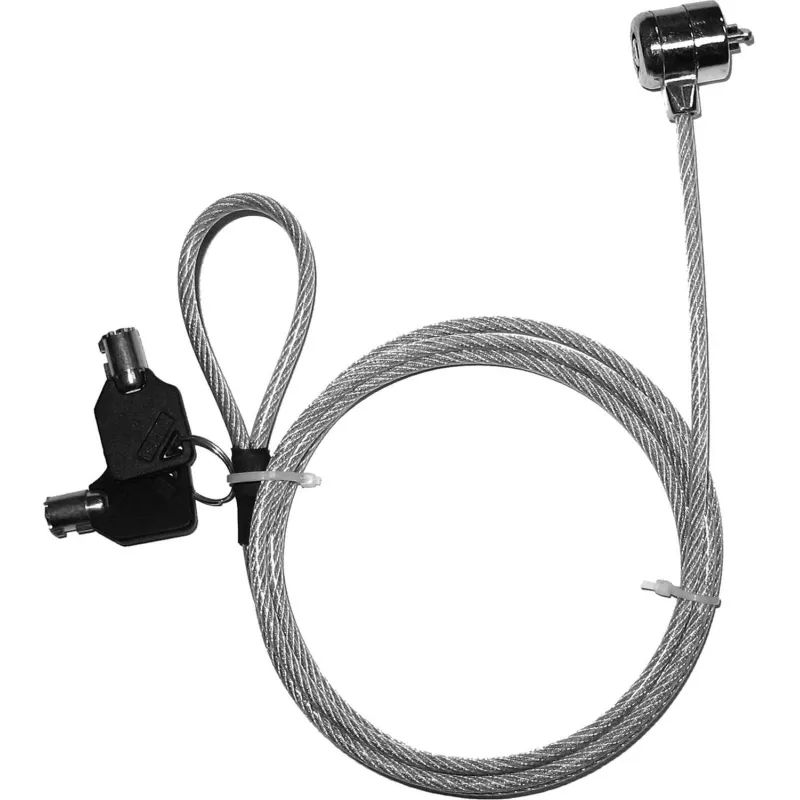 Тросик с замком для ноутбуков, с ключом, Continent, сер, NCL-101