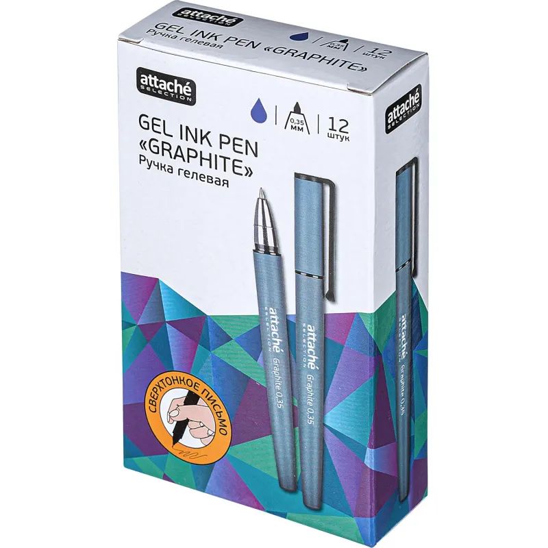 Ручка гелевая неавтомат. Attache Selection Graphite цвет чернил синий