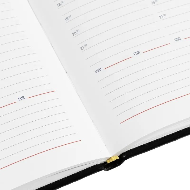 Еженедельник недатированный черный, А4, 195x265мм, 72 л, ATTACHE Каньон