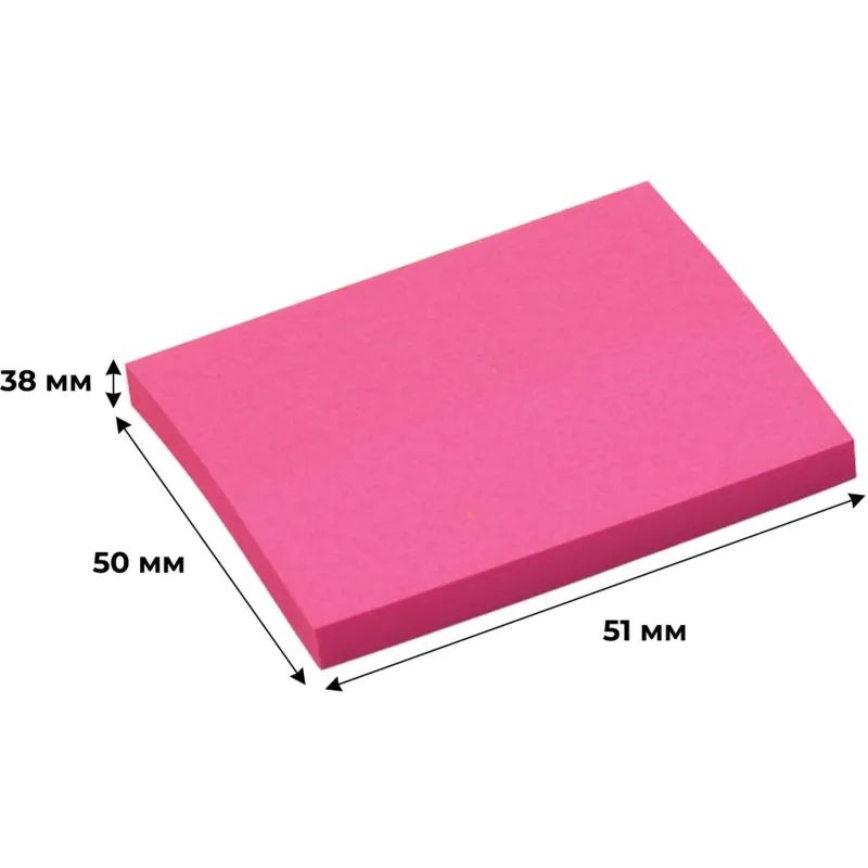 Стикеры Attache Selection с клеев. краем 38х51, неон, 4 цвета 50х4