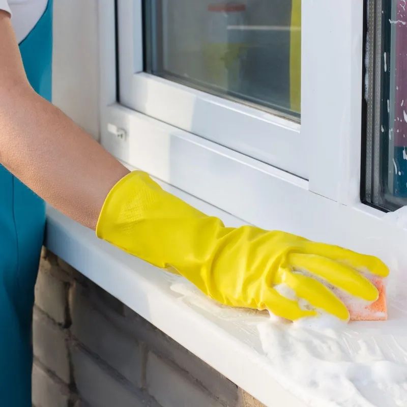 Перчатки резиновые PACLAN Professional латекс желт 407858/4078574 р.L