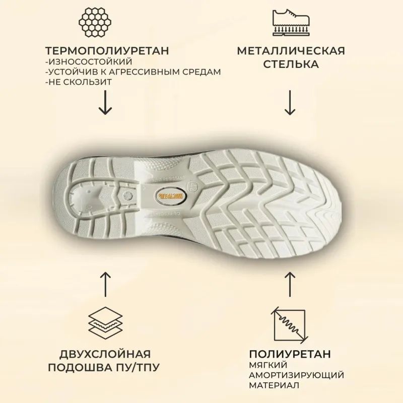 Полуботинки Мистраль ULTRA ПУ/ТПУ с ПП и АС р.36 (119853)