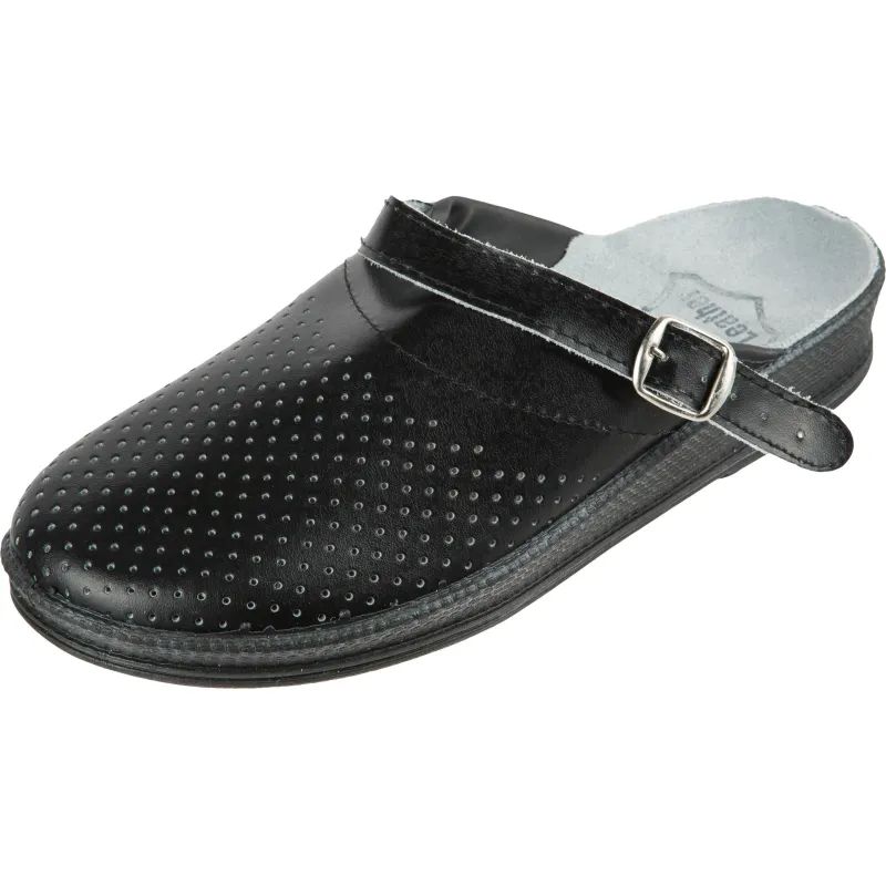 Сабо муж.нат.кожа цв.чёрный(р.42) (10-12-7)