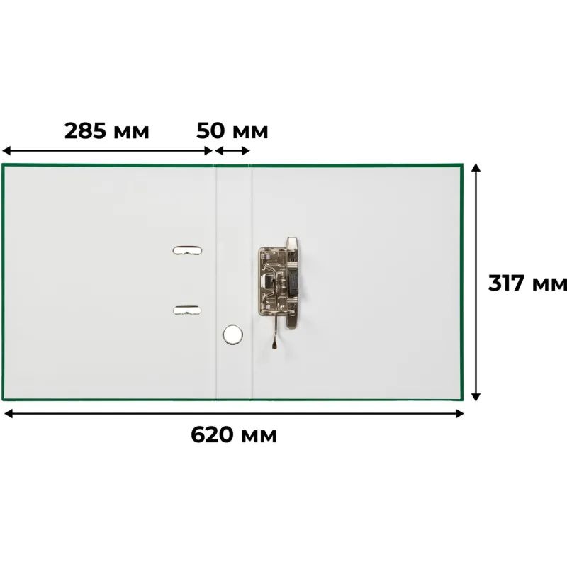Папка-регистратор Attache Economy, 50мм, 10шт/уп, зеленый,ПБП1,карм.кор
