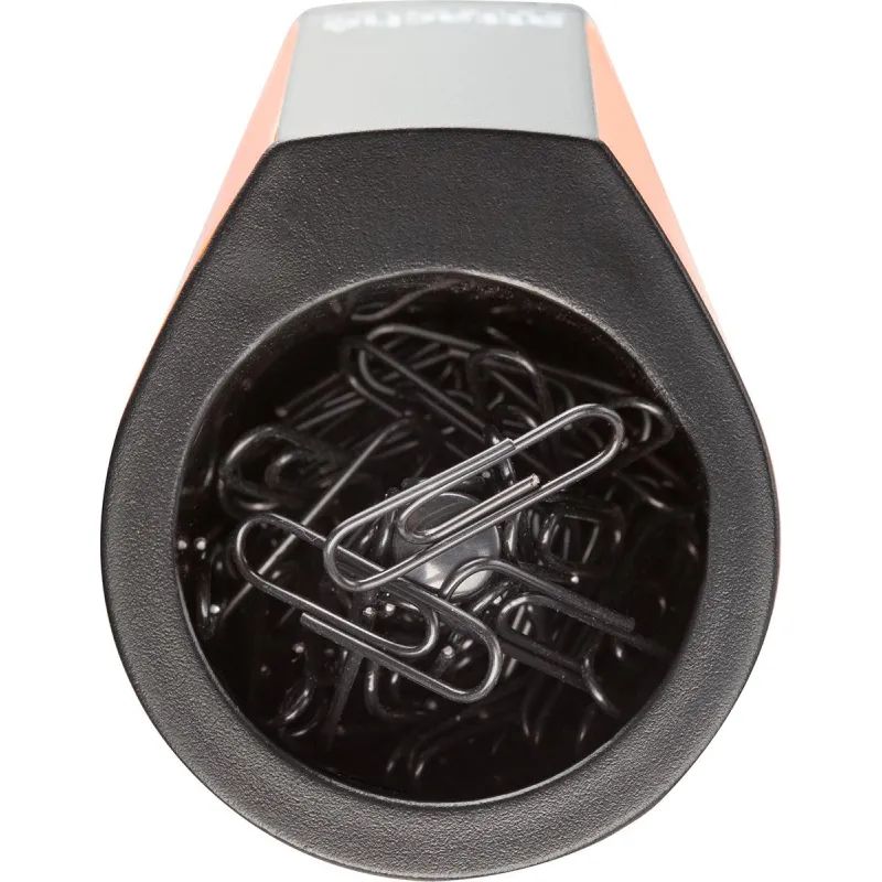 Скрепочница магнитная Attache Selection, цвет черный/оранжевый