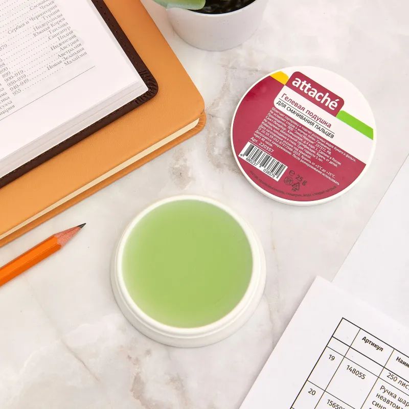 Подушка для смачивания пальцев гелевая ATTACHE 25г Россия (3шт./уп.)
