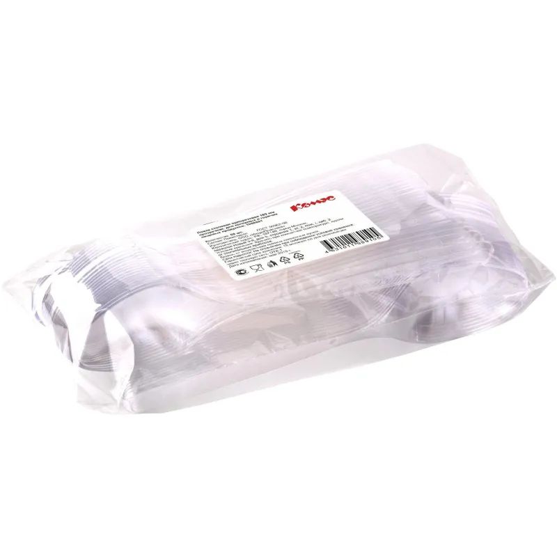 Ложка одноразовая столовая  180мм прозрачная, Комус, ПС, 50шт/уп