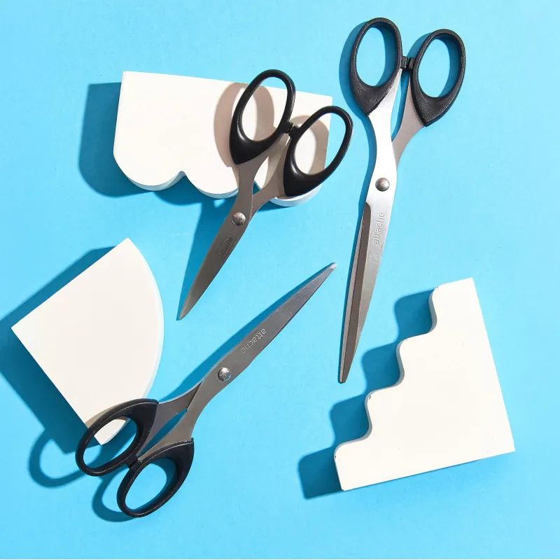 Ножницы Attache 169 мм с пластик. эллиптическими ручками,цвет черный