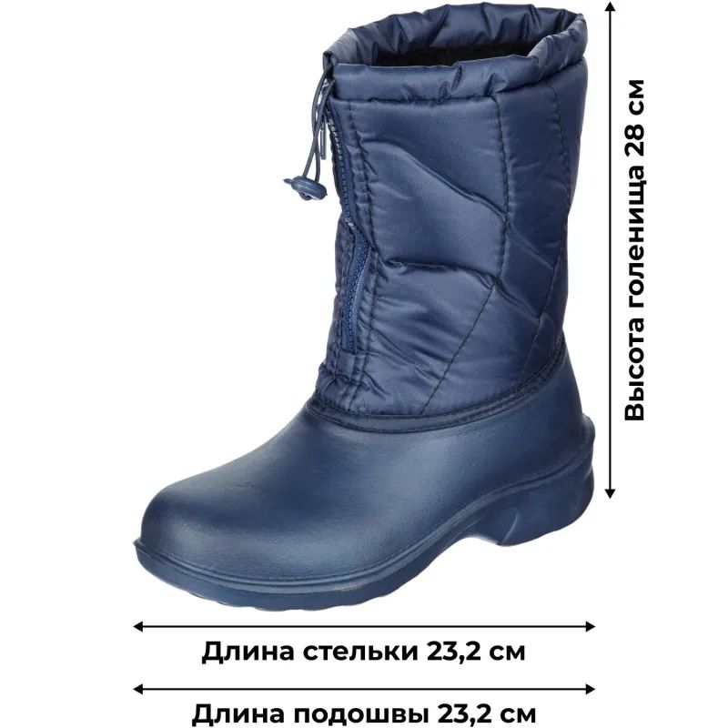 Сапоги женские цв. т.синий/т.синий мод. 321 (р.36) ЭВА утепленные
