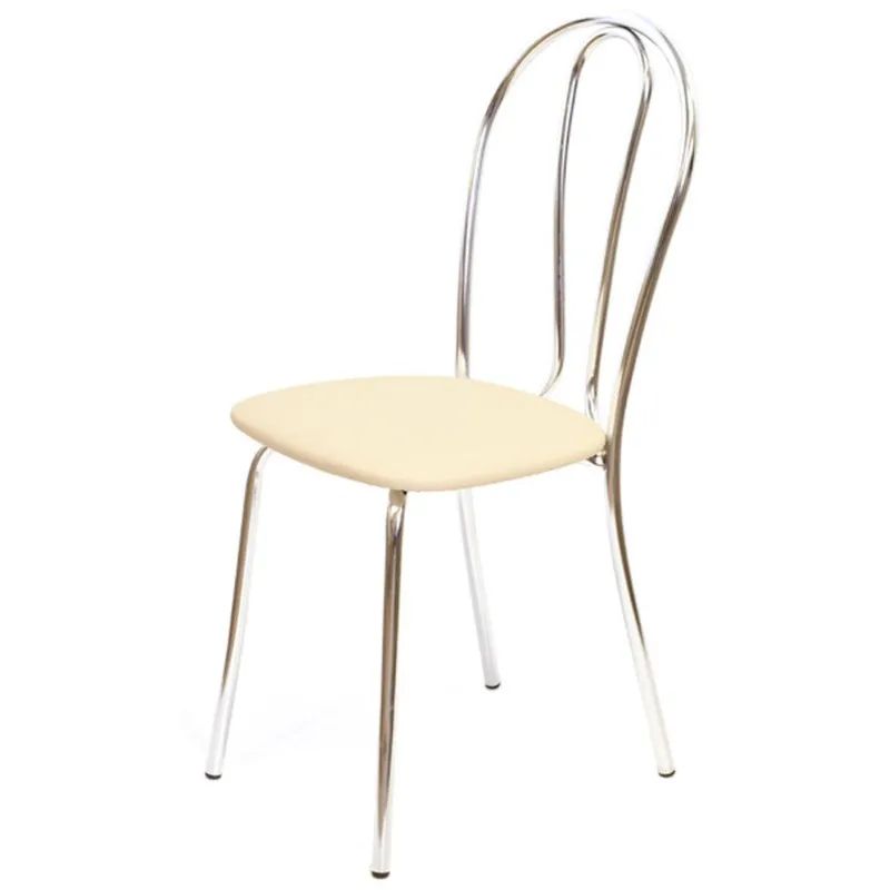 Стул для столовых UP_Венус каркас хром, к/з бежевый Z21