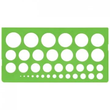 Линейка окружностей от 1 до 36мм,ТТ-21