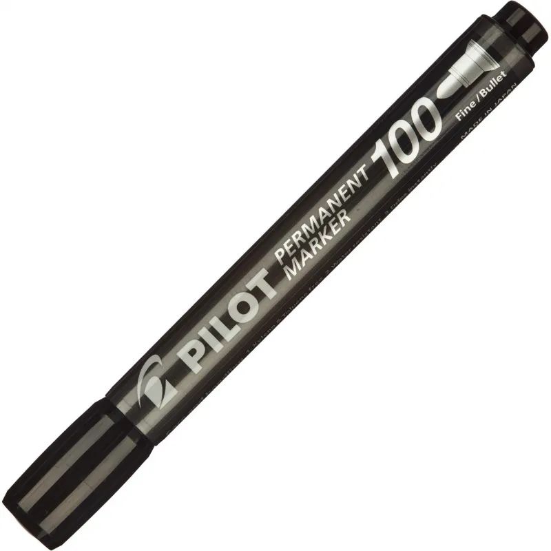 Маркер перманентный PILOT SCA-100-B черный 1-3мм круглый наконечник