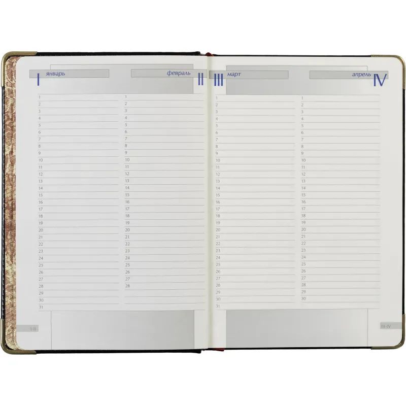 Ежедневник полудатированный черный А5 IMPERIUM 3-023/120