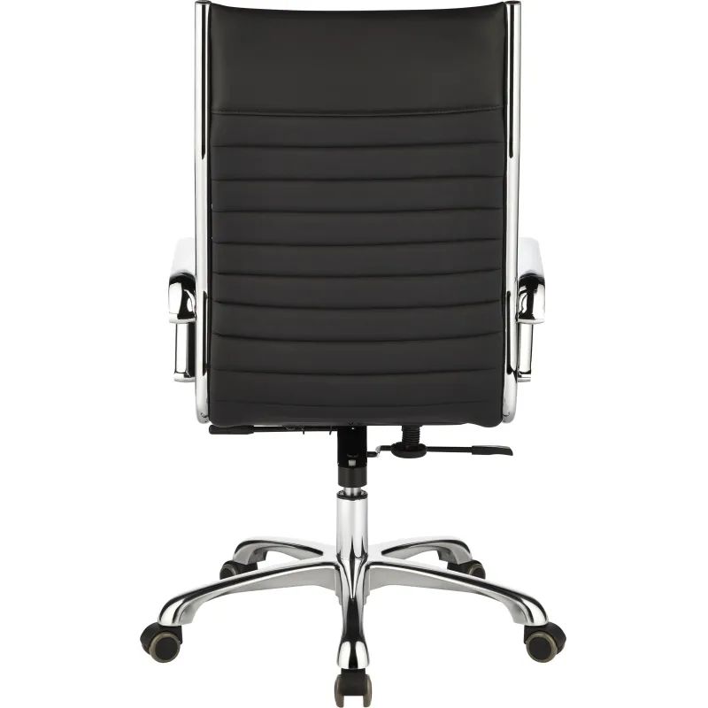 Кресло BN_Jl_Руководителя EChair-704 TL кожа черная, хром