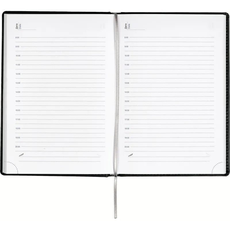 Ежедневник недатированный черный,А5,148х218мм,176л,ATTACHE ВИВА