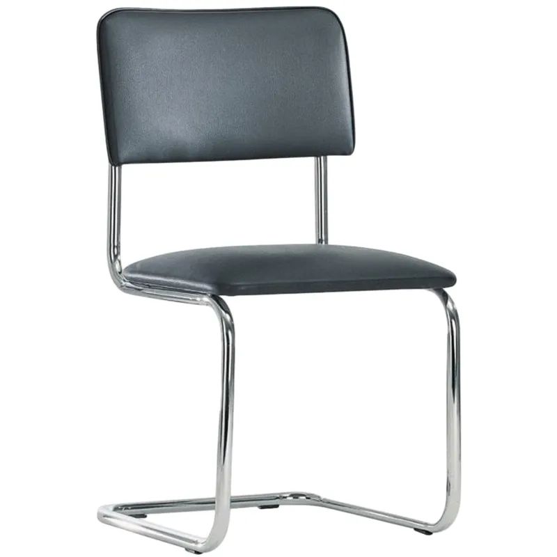 Стул UP_конференц Silwia (Сильвия) каркас хром, к/з черный Z11