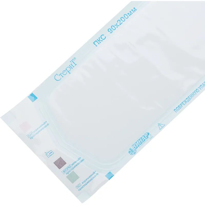 Пакет для стерилизации комбинир. 90 х 200 мм самокл. 100 шт/уп СтериТ