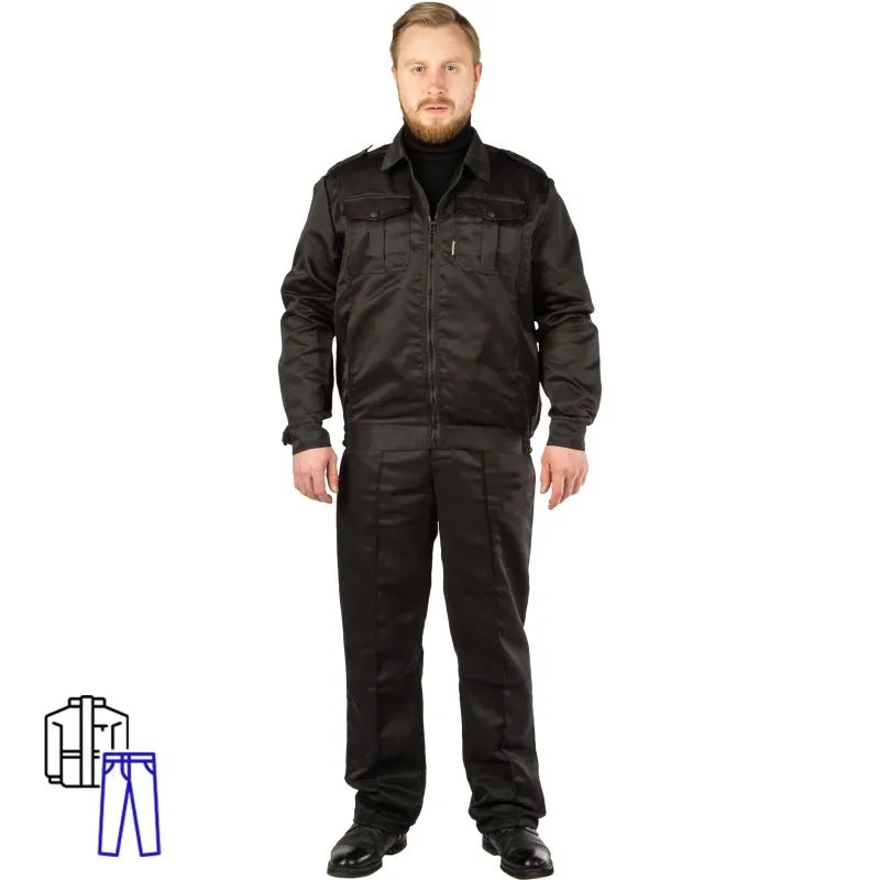 Костюм охранника К-м  Альфа  черн.(р.60-62)/182-188