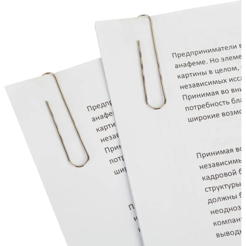 Скрепки Attache никелированные, 50 мм, гофрированные,европодвес, 30 шт/уп