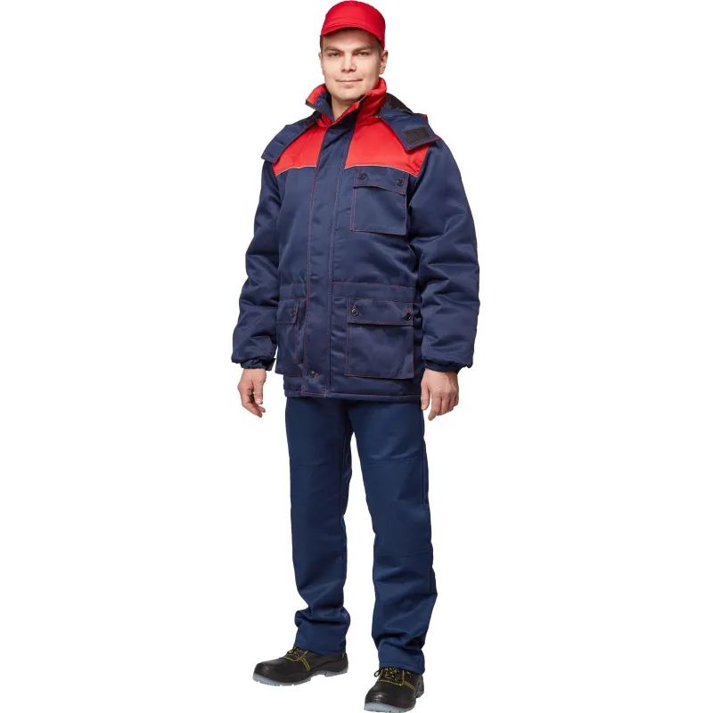 Куртка рабочая зимняя муж з08-КУ,цв. син/крас (р.44-46) 182-188