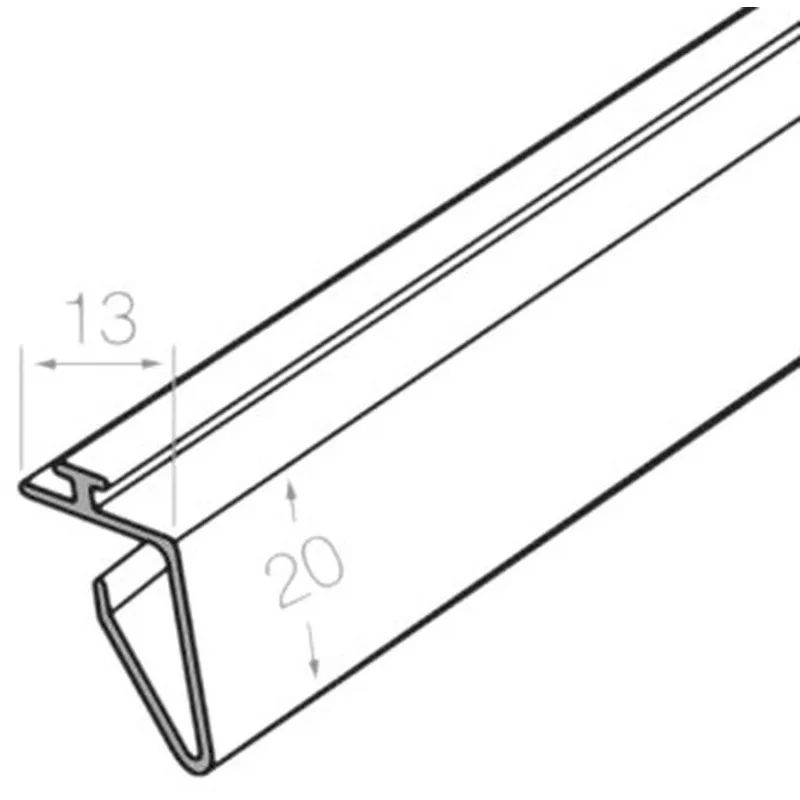 Профиль Т-образный для крепления разделителей, длина 1м., 10шт.уп