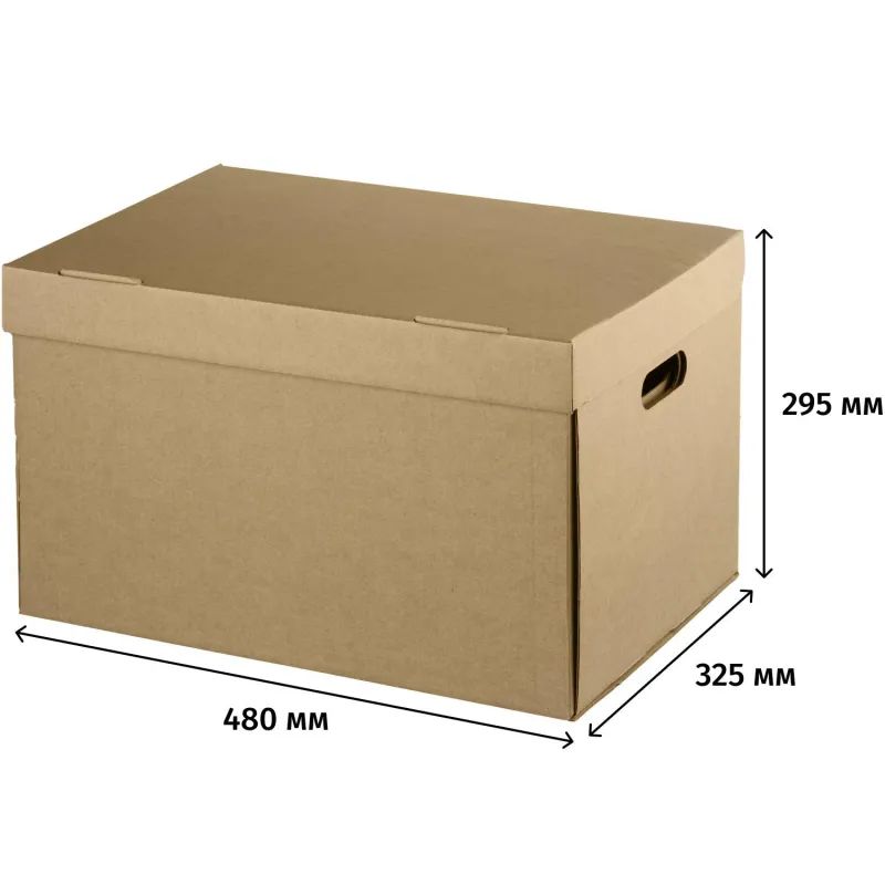 Короб архивный ДЕЛОПРОИЗВОДСТВО 480х325х295, Т24, уп 5 шт.