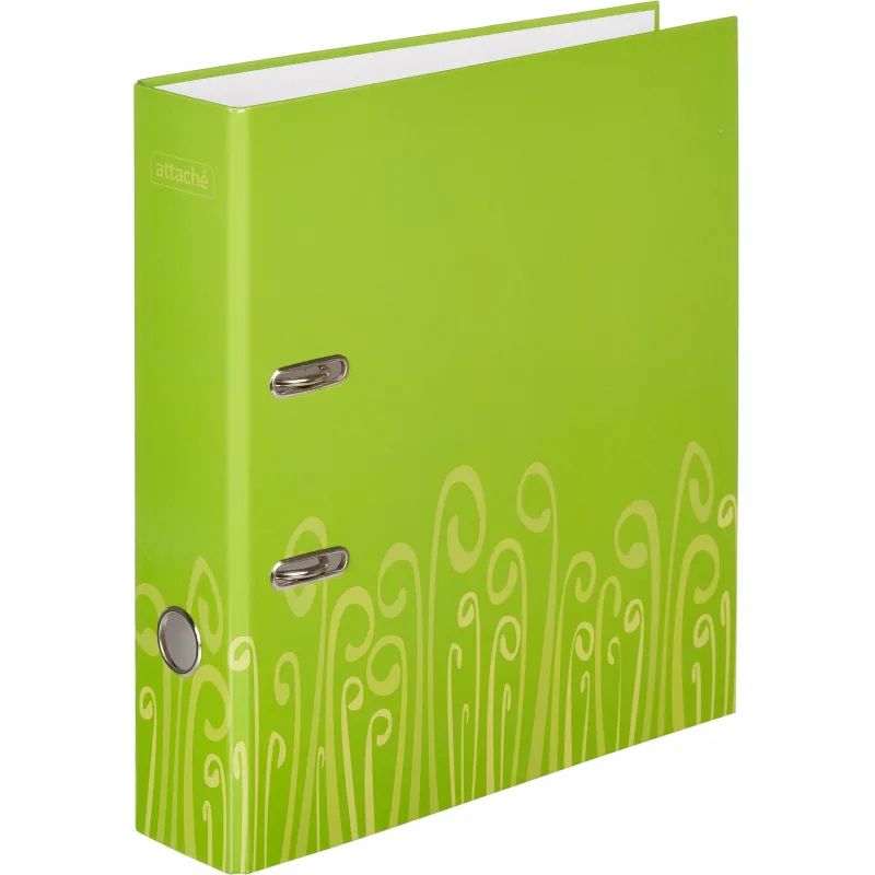 Папка-регистратор Attache Fantasy 75мм ламин.картон салатовый,бум/лам.карт