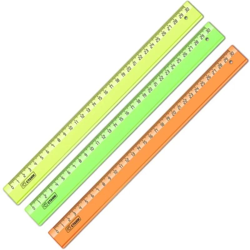 Линейка 30см прозр.   NEON Cristal цвет ассорти  ЛН-32