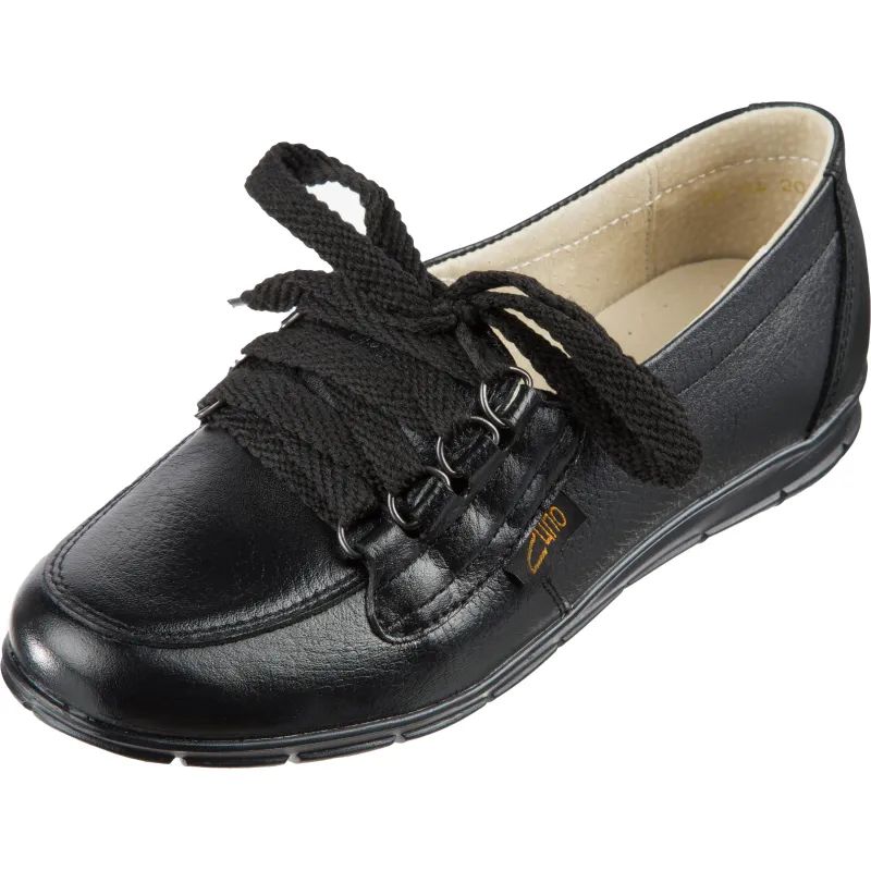 Полуботинки Танго жен.на шнурках, цв.черн.(4504л)(р.40)