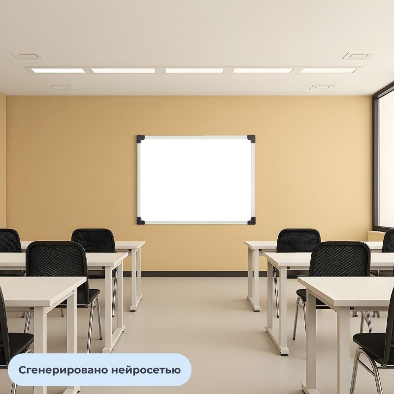 Доска магнитно-маркерная Attache Economy 100х150 мет.бел. профиль черн.угл