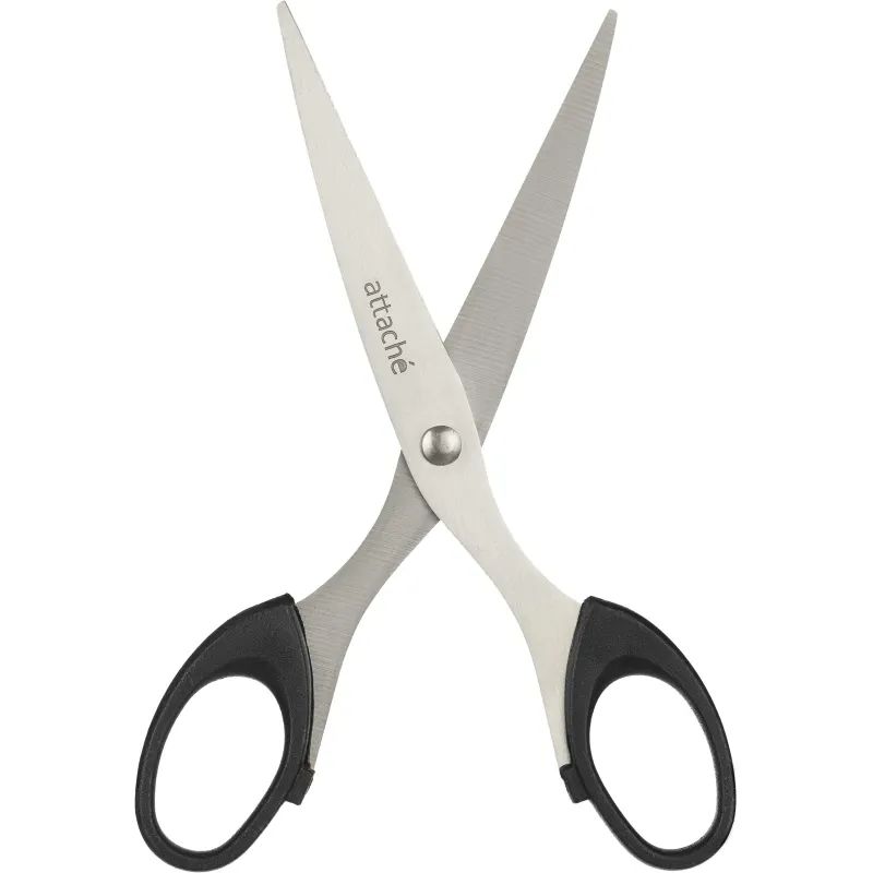 Ножницы Attache 169 мм с пластик. эллиптическими ручками,цвет черный