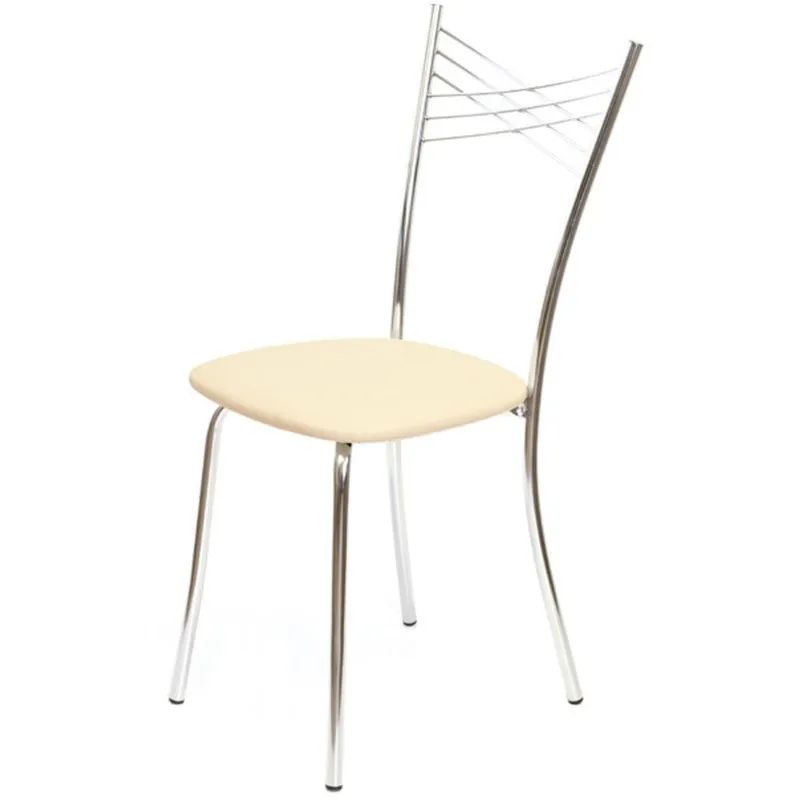 Стул для столовых UP_Ванесса каркас хром, к/з бежевый Z21