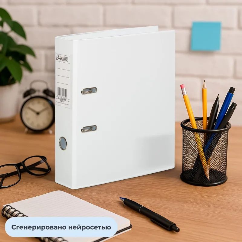 Папка-регистратор Strong Line  70мм, белый, ПБП2, карм.кор