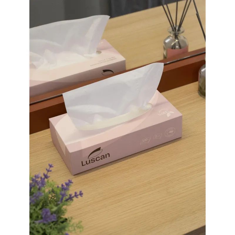 Салфетки косметические Luscan 2сл 100шт/уп белые