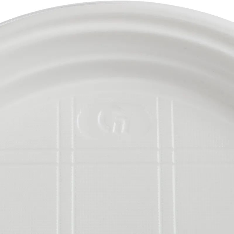 Тарелка одноразовая d-205мм, белая, бюджет, КОМУС ПС 100шт/уп