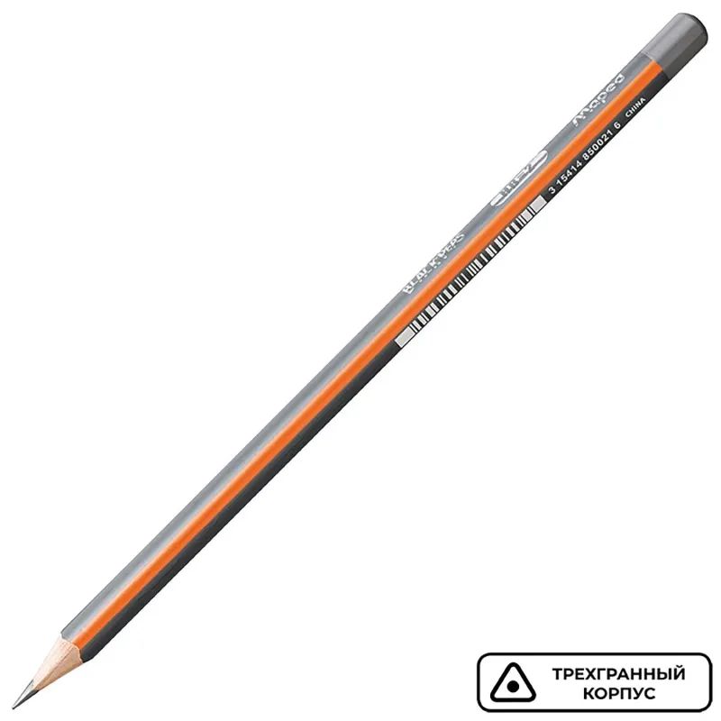 Карандаш чернографитный Maped BLACK PEP&#039;S,HB,дерево,трехгран.,б/ласт,850021