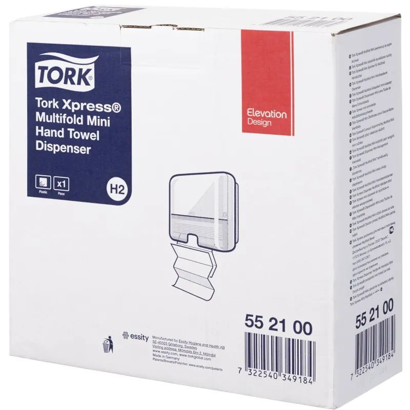 Диспенсер для полотенец лист.Tork Xpress Mini H2 552100 белый