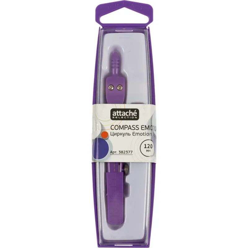 Готовальня Attache Selection Emotion циркуль 120мм,зап.гриф.,пенал SC22002B