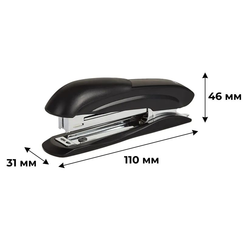 Степлер Attache №10 до 12л., черный антистеп
